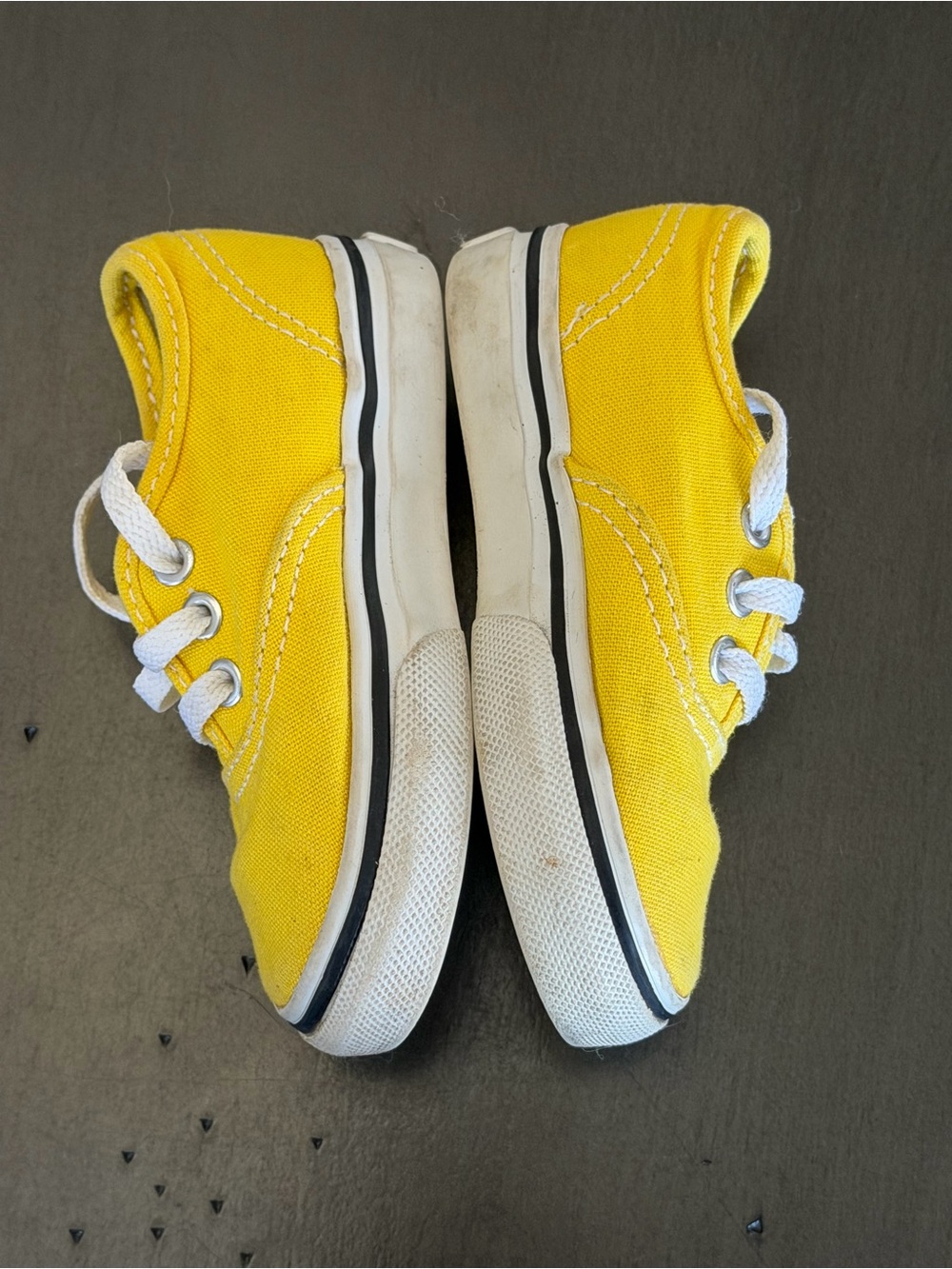 VANS Yellow Canvas Baby Sneakers Laces Low Top Unisex Baby & Toddler Casual SZ 5 - Picture 4 of 8